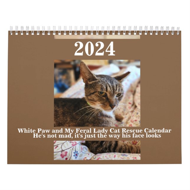 White Tass och My Feral Dam 2024 Calendar Kalender (Omslag)