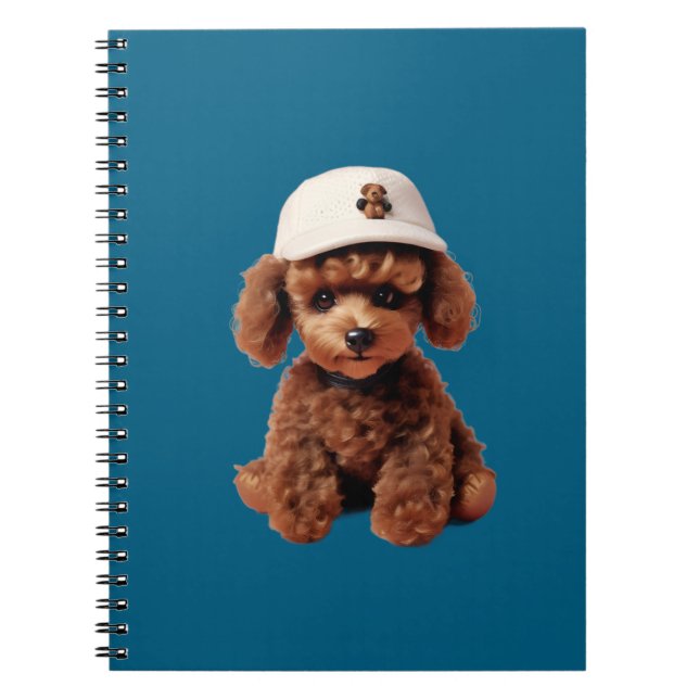 White Teacup Poodle Folder Anteckningsbok (Framsidan)