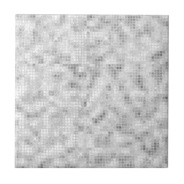 White Teal Marble Classic Elegant Beauty Glitzy Kakelplatta (Framsidan)
