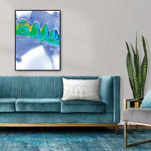 White Teeth Smile Dental Art Pillow Lumbarkudde