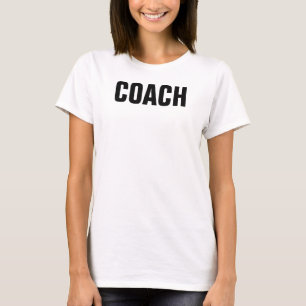 White Template Womens Gym Fitness Coach Trainer T Shirt