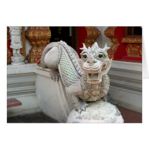 White Temple Dragon Hälsningskort
