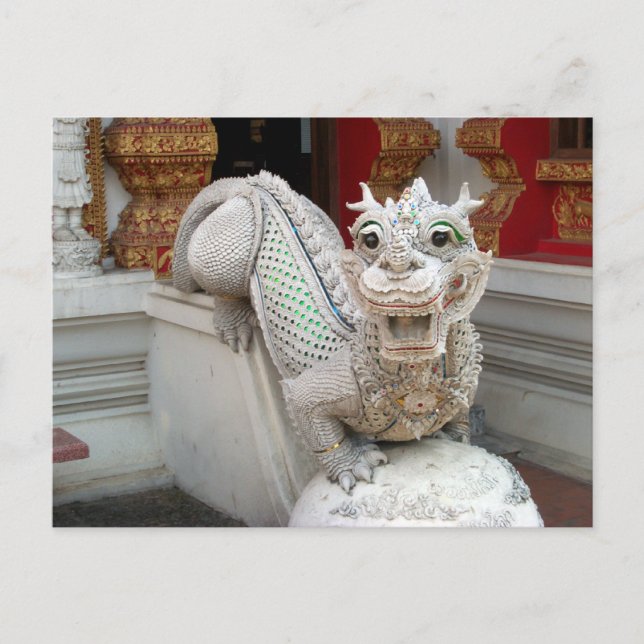 White Temple Dragon Vykort (Framsida)