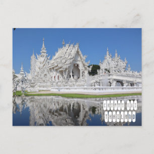 White Temple i Chiang Rai Thailand Vykort