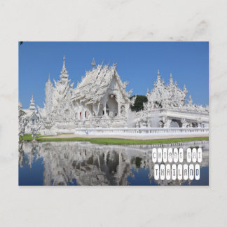 White Temple i Chiang Rai Thailand Vykort
