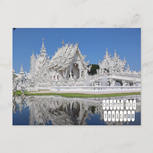 White Temple i Chiang Rai Thailand Vykort (Framsida)
