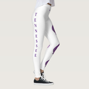 White Tennessee Iris State Flower Leggings