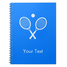 White Tennis Rackets på Blue Personlig