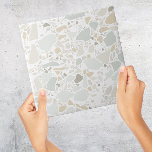 White Terrazzo Modern Simple Tile Kakelplatta