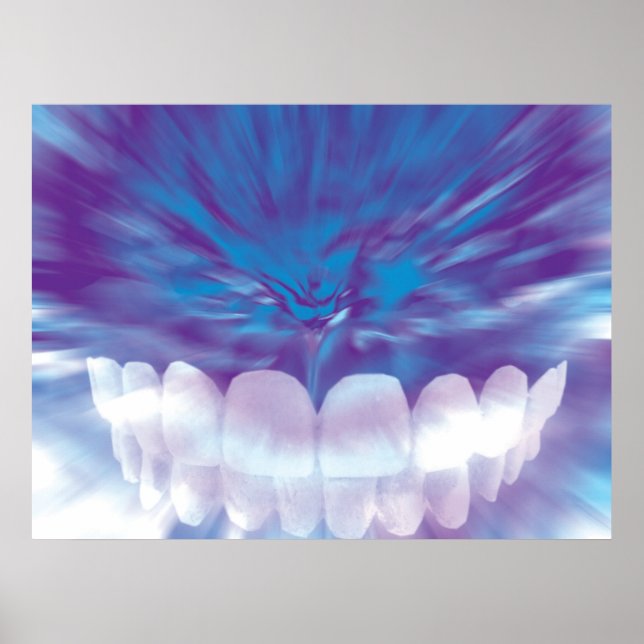 White Teth Bita Dentist Orthodontist Poster (Framsidan)