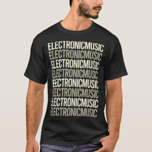 White Text Electronic Music T Shirt