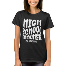 White Text High School Teacher