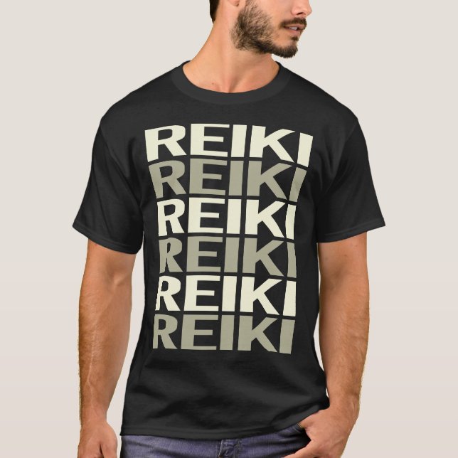 White Text Reiki T Shirt (Framsida)