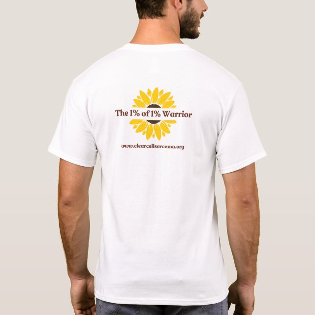 White - The 1% of 1% Warrior T Shirt (Baksida)