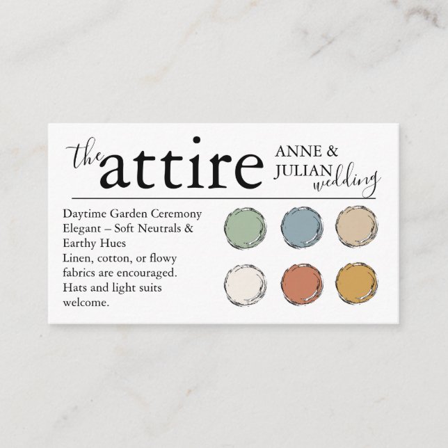 White The Attire QR Code enclosure Card  Tilläggskort (Framsida)