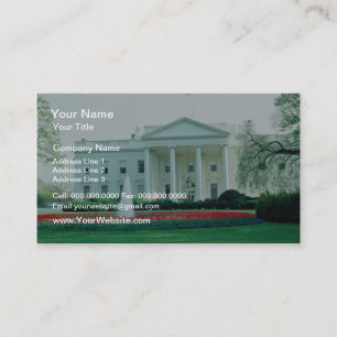 White The White House, Washington, D.C., USA fl Visitkort