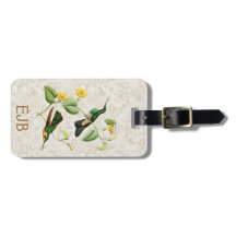 White Throat Mountain Gem Hummingbird Luggage Tagg