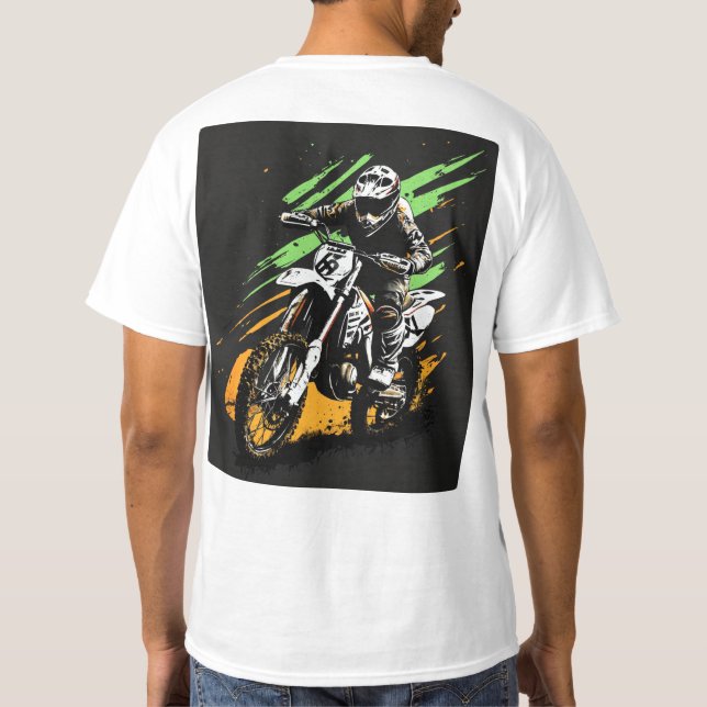 White Thunder: Motocross Legend T Shirt (Baksida)