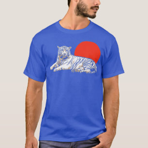 White Tiger Älskare minimalistisk Vintage Sol Wild T Shirt