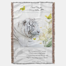 White Tiger and Lilies Devotion Blanket Filt