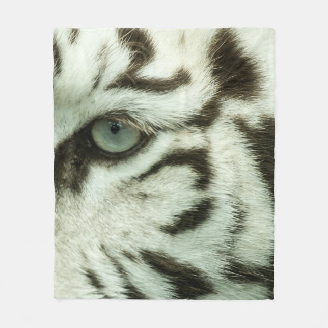 WHITE TIGER ANSIKTE FLEECEFILT (Framsidan)