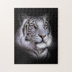White Tiger Ansikte Pussel