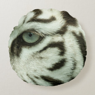 WHITE TIGER ANSIKTE RUND KUDDE