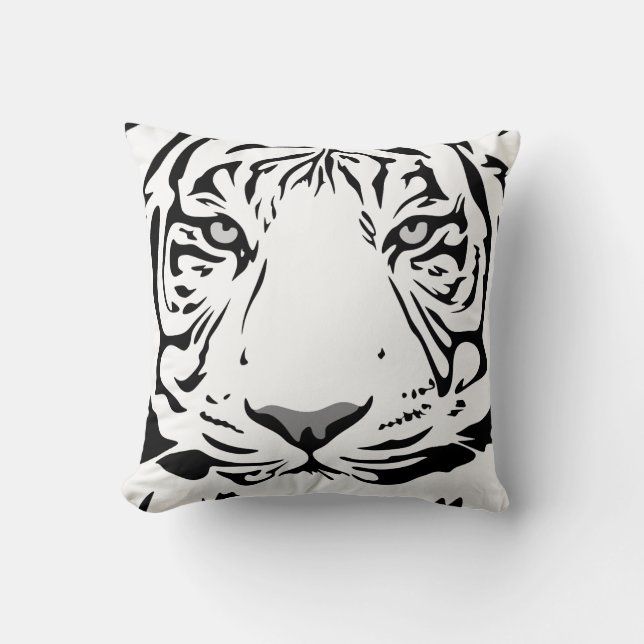 WHITE TIGER ART DEKORATIV KUDDE (Framsida)