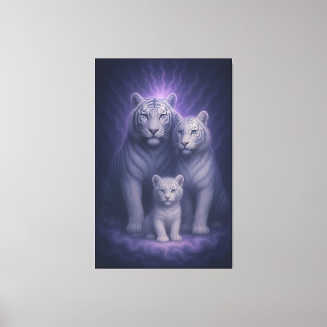White Tiger Ascension – Celestial Lineage | ManJia Canvastryck (Framsida)