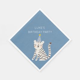 White Tiger Birthday Pappersservett