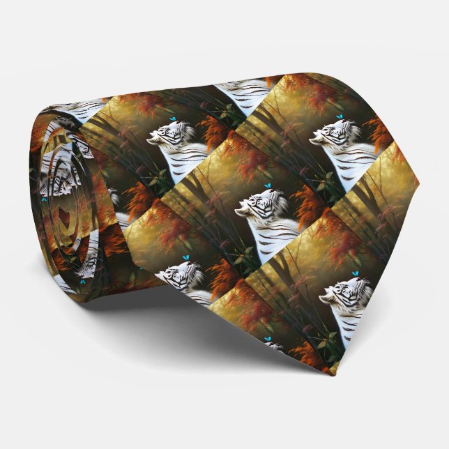 White Tiger Butterfly Kisses, Neck Tie Slips (Rullad)
