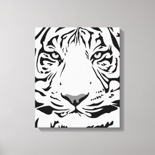 White Tiger Canvastryck