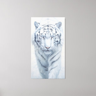White Tiger Canvastryck
