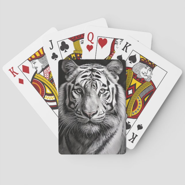 White Tiger Charcol Casinokort (Baksidan)