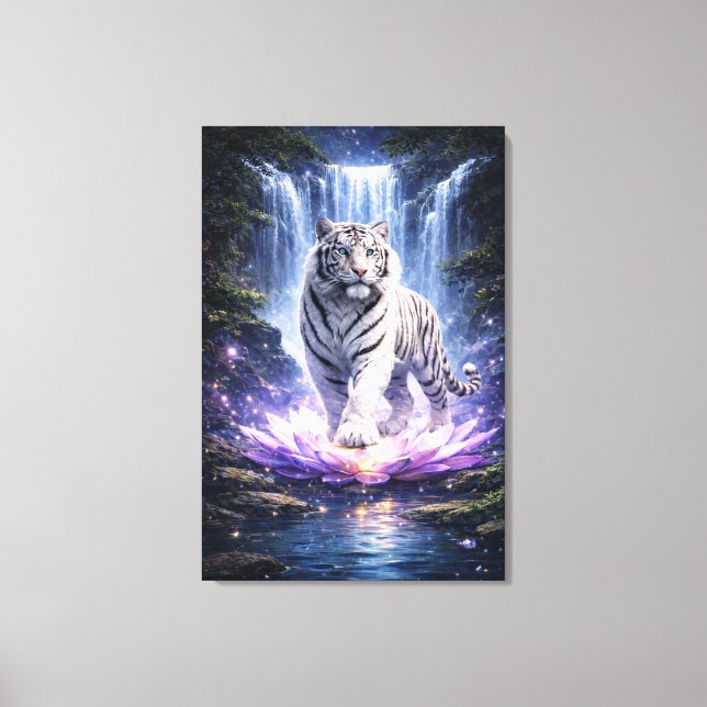 White Tiger Fantasy Art | Man Jiang Hong Art Serie Canvastryck (Framsida)