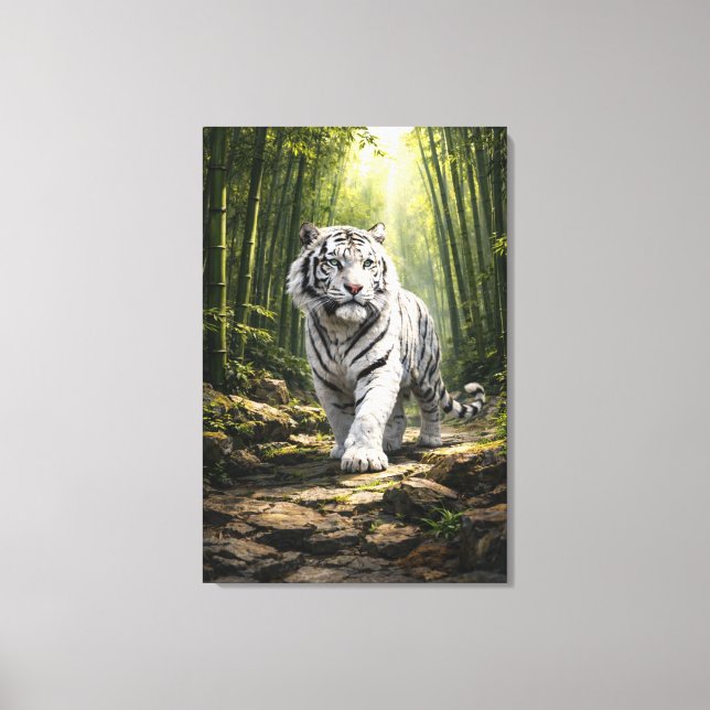 White Tiger Fantasy Art | Man Jiang Hong Art Serie Canvastryck (Framsida)