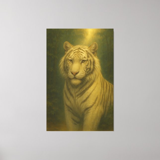  White Tiger Fine Art – Majestic Portrait Canvastryck (Framsida)