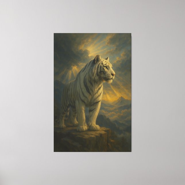White Tiger – Fine Art Print Canvastryck (Framsida)