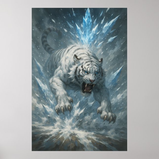 White Tiger – Frost King Ice Burst Descent – ManJi Poster (Framsidan)