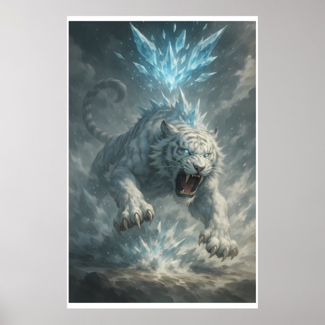 White Tiger – Frost King Ice Burst Descent – ManJi Poster (Framsidan)