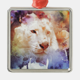 White Tiger Grunge Julgransprydnad Metall
