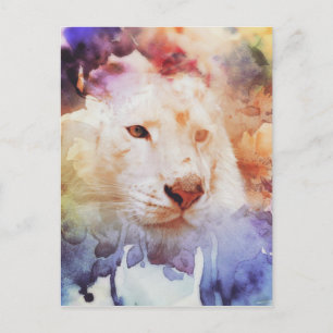 White Tiger Grunge Vykort