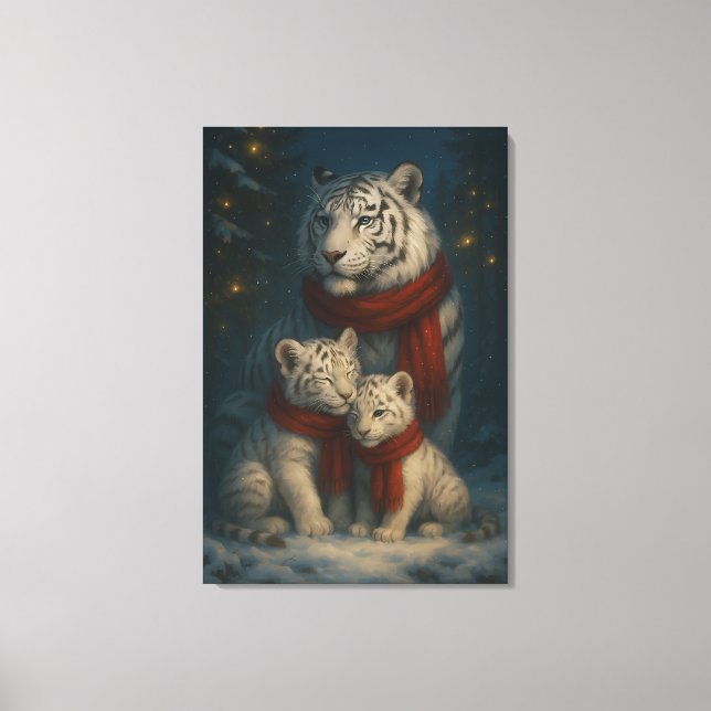 White Tiger – Guardian of Light – ManJiangHong Art Canvastryck (Framsida)
