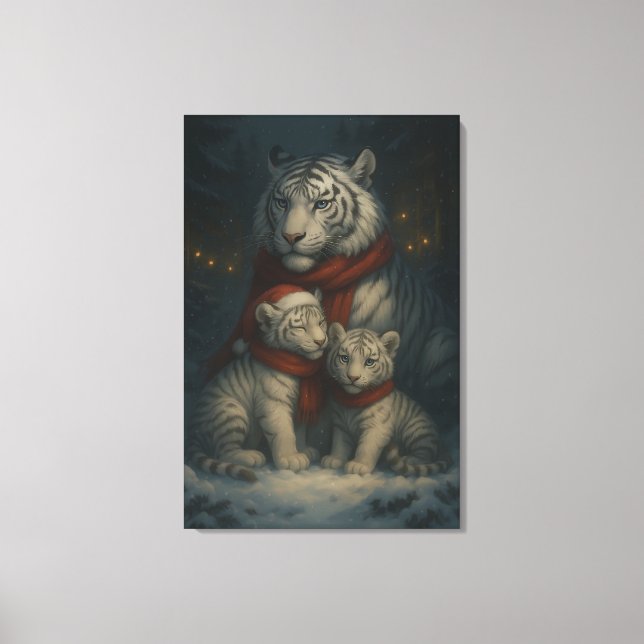 White Tiger – Guardian of Light – ManJiangHong Art Canvastryck (Framsida)