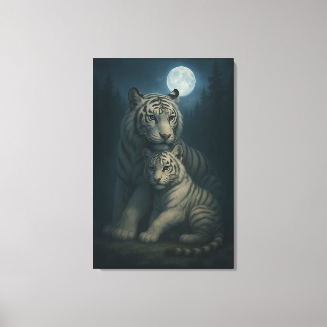 White Tiger – Guardian of Light – ManJiangHong Art Canvastryck (Framsida)