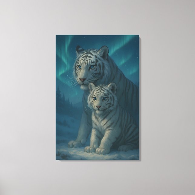 White Tiger – Guardian of Light – ManJiangHong Art Canvastryck (Framsida)