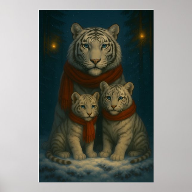 White Tiger – Guardian of Light – ManJiangHong Art Poster (Framsidan)