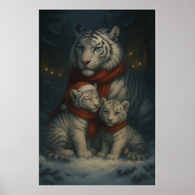 White Tiger – Guardian of Light – ManJiangHong Art Poster (Framsidan)