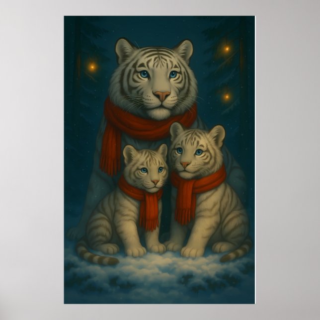White Tiger – Guardian of Light – ManJiangHong Art Poster (Framsidan)