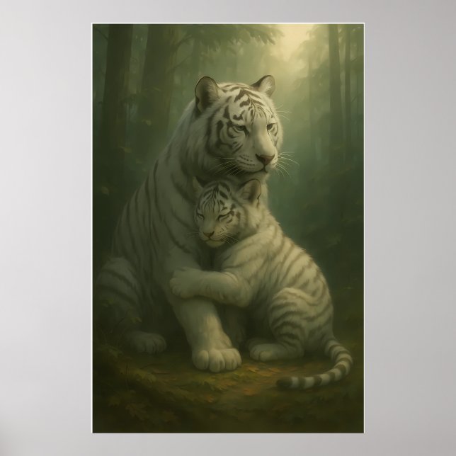 White Tiger – Guardian of Light – ManJiangHong Art Poster (Framsidan)